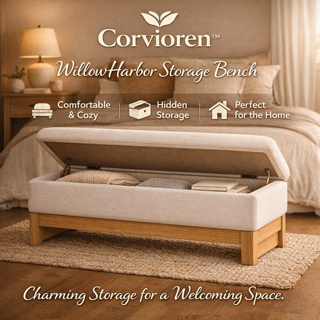 Corvioren™ WillowHarbor Storage Bench