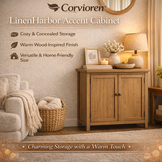 Corvioren™ LinenHarbor Accent Cabinet