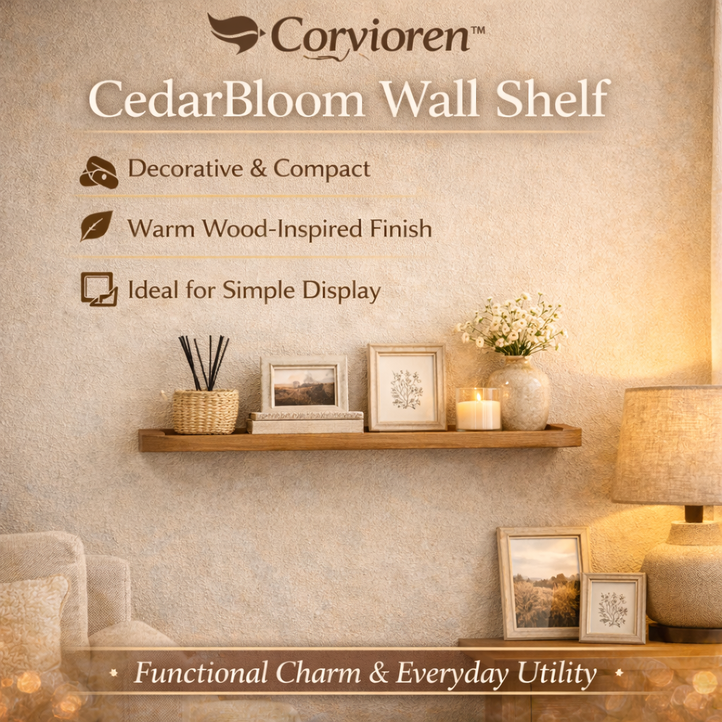 Corvioren™ CedarBloom Wall Shelf